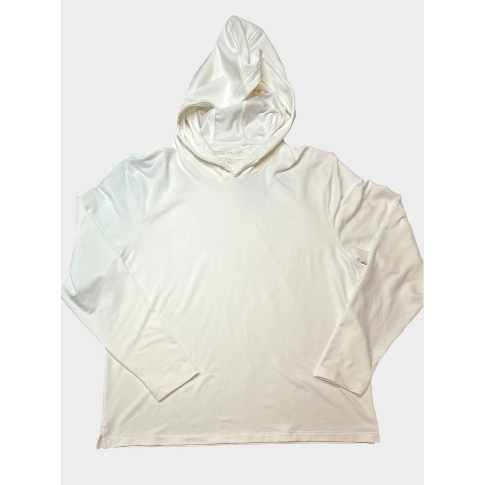Peter Millar Women's White Sun Protection UPF 50+ Active Hoodie Pullover NWT XL